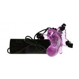 Стимулятор клитора на ремне с вибропробкой G-spot BUTTERFLY MASSAGER STRAP ON